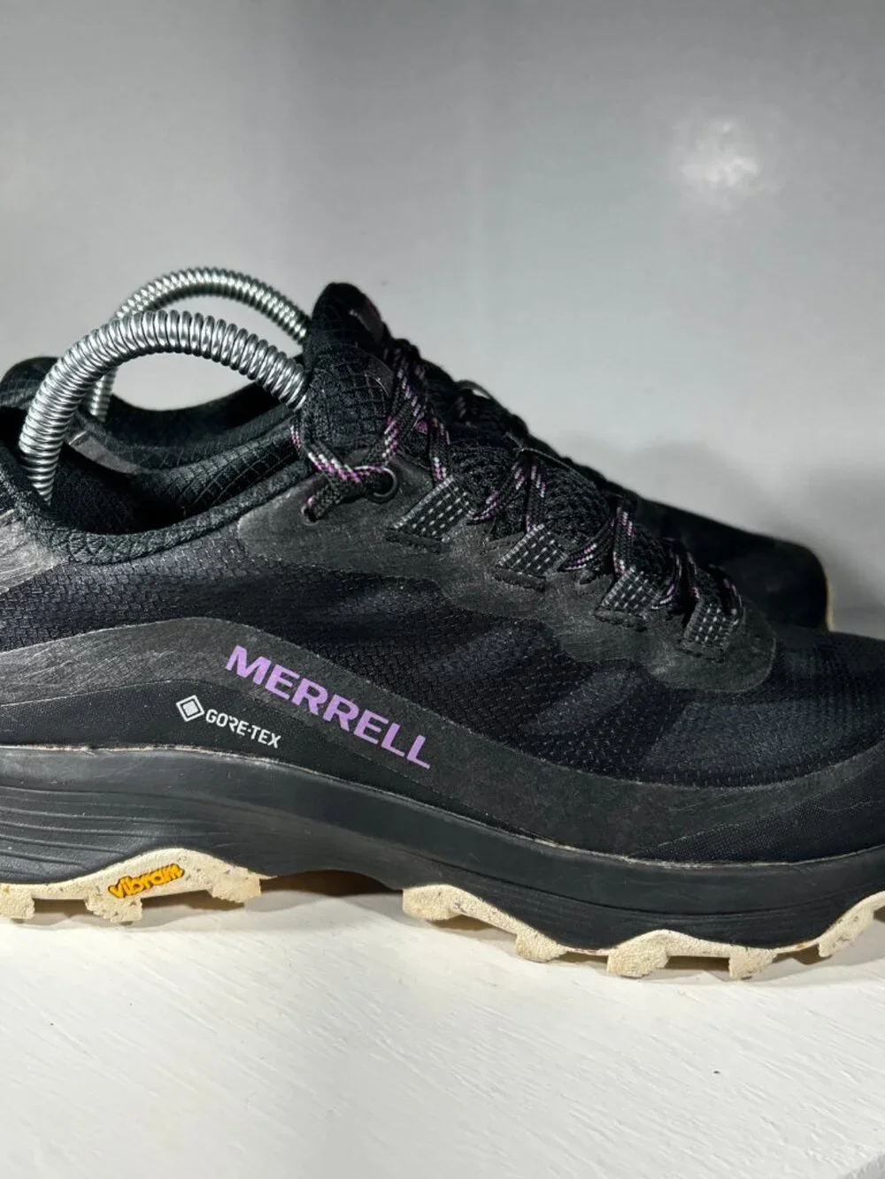 Merrell MOAB Speed GTX GORE-TEX Womens Hiking Shoes Size 8 Black Trail Sneakers